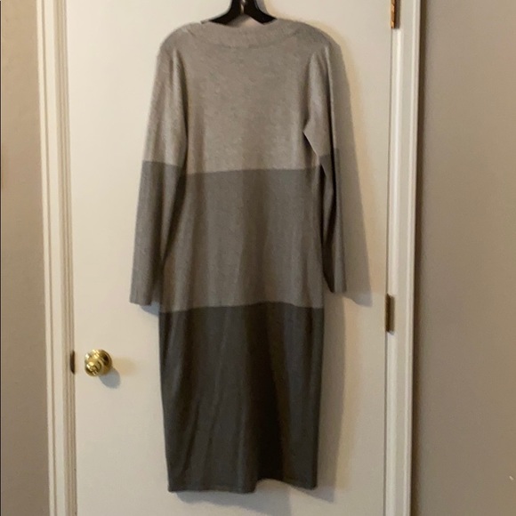 Long color block lightweight sweater - Picture 2 of 4